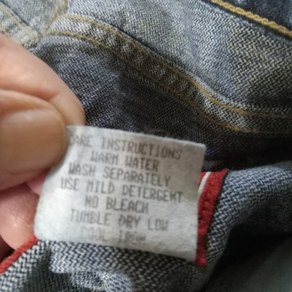 Y2K Western Hard Tail Jean Durable USA Cowgirl Mid Rise Mid Blue 26 Straight Zip - Picture 5 of 14